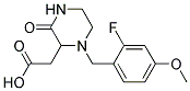 [1-(2-FLUORO-4-METHOXY-BENZYL)-3-OXO-PIPERAZIN-2-YL]-ACETIC ACID Struktur