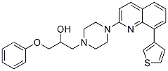 1-PHENOXY-3-(4-[8-(3-THIENYL)QUINOLIN-2-YL]PIPERAZIN-1-YL)PROPAN-2-OL Struktur