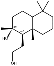 (1R,2R,8AS)-1-(2-HYDROXY-ETHYL)-2,5,5,8A-TETRAMETHYL-DECAHYDRO-NAPHTHALEN-2-OL Struktur