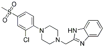 2-((4-[2-CHLORO-4-(METHYLSULFONYL)PHENYL]PIPERAZIN-1-YL)METHYL)-1H-BENZIMIDAZOLE Struktur