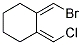 1-[1-BROMO-METH-(Z)-YLIDENE]-2-[1-CHLORO-METH-(Z)-YLIDENE]-CYCLOHEXANE Struktur