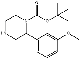 2-(3-METHOXY-PHENYL)-PIPERAZINE-1-CARBOXYLIC ACID TERT-BUTYL ESTER Struktur