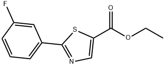 2-(3-FLUORO-PHENYL)-THIAZOLE-5-CARBOXYLIC ACID ETHYL ESTER Struktur