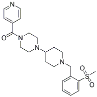 1-ISONICOTINOYL-4-(1-[2-(METHYLSULFONYL)BENZYL]PIPERIDIN-4-YL)PIPERAZINE Struktur