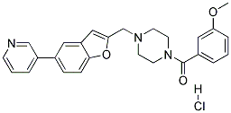 1-(3-METHOXYBENZOYL)-4-[(5-PYRIDIN-3-YL-1-BENZOFURAN-2-YL)METHYL]PIPERAZINE HYDROCHLORIDE Struktur