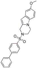 2-(BIPHENYL-4-YLSULFONYL)-8-METHOXY-1,2,3,4-TETRAHYDROPYRAZINO[1,2-A]INDOLE Struktur