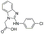 (2-[(4-CHLOROPHENYL)AMINO]-1H-BENZIMIDAZOL-1-YL)ACETIC ACID Struktur