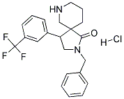 2-BENZYL-4-(3-(TRIFLUOROMETHYL)PHENYL)-2,7-DIAZASPIRO[4.5]DECAN-1-ONE HYDROCHLORIDE Struktur