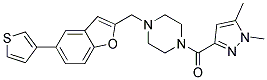 1-[(1,5-DIMETHYL-1H-PYRAZOL-3-YL)CARBONYL]-4-([5-(3-THIENYL)-1-BENZOFURAN-2-YL]METHYL)PIPERAZINE Struktur