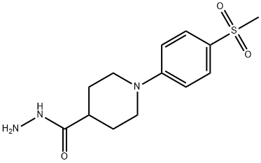 1-[4-(METHYLSULFONYL)PHENYL]PIPERIDINE-4-CARBOHYDRAZIDE Struktur