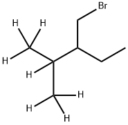 1-BROMO-2-ETHYL-3-METHYL-D3-BUTANE-3,4,4,4-D4 Struktur