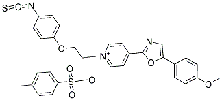 1-[2-(4-ISOTHIOCYANATOPHENOXY)ETHYL]-4-[5-(4-METHOXYPHENYL)-2-OXAZOLYL]PYRIDINIUM TOSYLATE Struktur