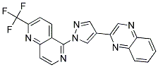 2-(1-[2-(TRIFLUOROMETHYL)-1,6-NAPHTHYRIDIN-5-YL]-1H-PYRAZOL-4-YL)QUINOXALINE Struktur