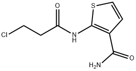 2-[(3-CHLOROPROPANOYL)AMINO]THIOPHENE-3-CARBOXAMIDE Struktur