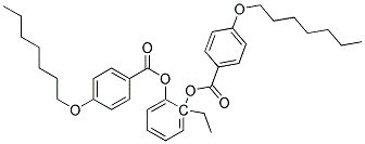 2-Ethylphenylene bis(4-heptyloxybenzoate) Struktur