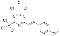 2-(4-Methoxystryl)-4,6-bis(trichloromethyl)-1,3,5-Triazine  Struktur