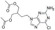 2-[(acetyloxy)methyl]-4-(2-amino-6-chloro-9H-purin-9yl)butyl acetate Struktur