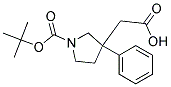 2-[3-Phenylpyrrolidin-3-yl]acetic acid, N-BOC protected Struktur