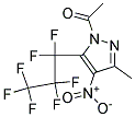 1-Acetyl-5-(heptafluoropropyl)-3-methyl-4-nitro-1H-pyrazole Struktur