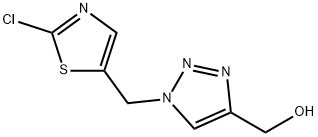 1-[(2-Chloro-1,3-thiazol-5-yl)methyl]-4-(hydroxymethyl)-1H-1,2,3-triazole Struktur