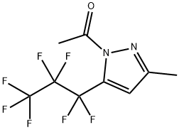 1-Acetyl-5-(heptafluoropropyl)-3-methyl-1H-pyrazole Struktur