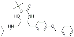 [1-(4-BENZYLOXY-BENZYL)-2-HYDROXY-3-ISOBUTYLAMINO-PROPYL]-CARBAMIC ACID TERT-BUTYL ESTER Struktur