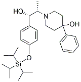 1-[(1S,2S)-2-HYDROXY-1-METHYL-2-(4-TRIISOPROPYLSILANYLOXY-PHENYL)-ETHYL]-4-PHENYL-PIPERIDIN-4-OL Struktur