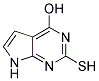 2-MESCAPTO-4-HYDROXY-7H-PYRROLO-(2,3-D)PYRIMIDINE Struktur