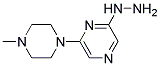 2-hydrazino-6-(4-methylpiperazin-1-yl)pyrazine Struktur