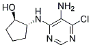 (1R,2R)-2-[(5-amino-6-chloropyrimidin-4-yl)amino]cyclopentanol Struktur