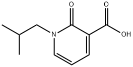 1-(2-methylpropyl)-2-oxo-1,2-dihydropyridine-3-carboxylic acid Struktur