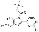 2-(2-Chloro-pyrimidin-4-yl)-5-fluoro-indole-1-carboxylic acid tert-butyl ester Struktur