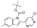 2-(6-Chloro-pyrimidin-4-yl)-5-methyl-indole-1-carboxylic acid tert-butyl ester Struktur