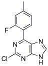 2-chloro-6-(2-fluoro-4-methylphenyl)-9H-purine Struktur