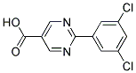 2-(3,5-dichlorophenyl)pyrimidine-5-carboxylic acid Struktur