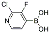 2-CHLORO-3-FLUOROPYRIDINYL-4-BORONIC ACID Struktur