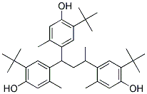 1,1,3-Tri-(2-methyl-4-hydroxy-5-tert-butylphenyl) butane Struktur