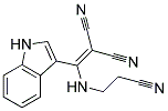 ((2-CYANOETHYLAMINO)(3-INDOLYL)METHYLENE)MALONONITRILE Struktur