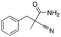 (+/-)-2-CYANO-2-METHYL-3-PHENYLPROPIONAMIDE Struktur