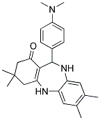 11-(4-(Dimethylamino)phenyl)-3,3,7,8-tetramethyl-2,3,4,5,10,11-hexahydro-1H-dibenzo(b,e)[1,4]diazepin-1-one Struktur