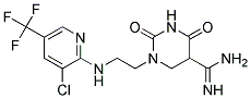 1-(2-((3-Chloro-5-(trifluoromethyl)-2-pyridinyl)amino)ethyl)-2,4-dioxohexahydro-5-pyrimidinecarboximidamide Struktur