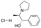 (1S,2R)-1-PHENYL-2-PYRROLIDIN-1-YL-PROPAN-1-OL HYDROCHLORIDE
 Struktur