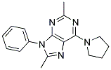 2,8-DIMETHYL-9-PHENYL-6-(PYRROLIDIN-1-YL)-9H-PURINE Struktur