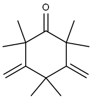 2,2,4,4,6,6-HEXAMETHYL-3,5-DIMETHYLENE-CYCLOHEXANONE Struktur