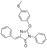 2-(4-METHYLTHIOPHENOXY)-3-PHENYL-5-PHENYLMETHYLENE-4H-IMIDAZOL-4-ONE Struktur