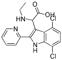 2-(4,7-DICHLORO-2-(PYRIDIN-2-YL)-1H-INDOL-3-YL)-2-(ETHYLAMINO)ACETIC ACID Struktur