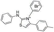 2-ANILINO-4-(4-METHYLPHENYL)-3-PHENYL-1,3-THIAZOL-3-IUM BROMIDE, TECH Struktur