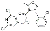 (2,6-DICHLORO-4-PYRIDYL)METHYL 3-(2,6-DICHLOROPHENYL)-5-METHYL-4-ISOXAZOLECARBOXYLAT, TECH Struktur