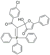 2-[2-(4-CHLOROPHENYL)-2-OXO-1-(1,1,1-TRIPHENYL-LAMBDA~5~-PHOSPHANYLIDENE)ET HYL]-2-HYDROXY-5-PHENYL-2,3-DIHYDROFURAN-3-ONE Struktur