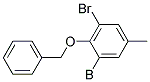 2-BENZYLOXY-3-BROMO-5-METHYLPHENYLBORON& Struktur